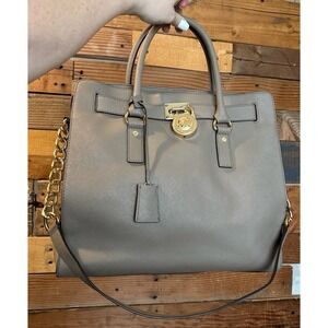 Michael Kors Hamilton EW Satchel,‎ Tan large purse